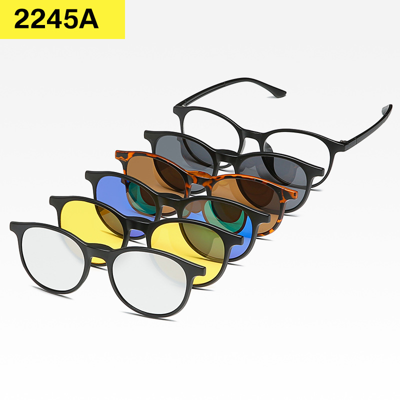Polarized Clip-On Flip Up Sunglasses for Men with Case
