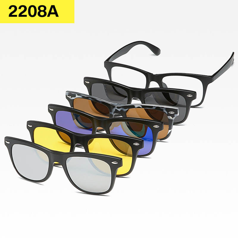 Polarized Clip-On Flip Up Sunglasses for Men with Case