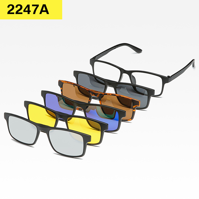 Polarized Clip-On Flip Up Sunglasses for Men with Case