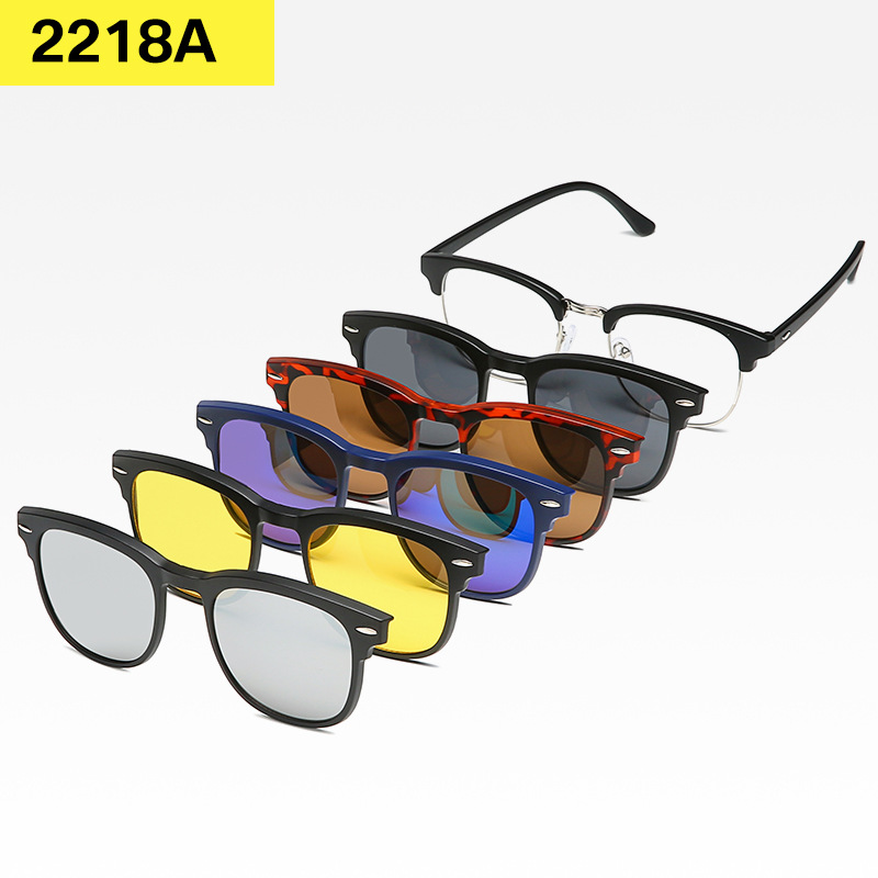 Polarized Clip-On Flip Up Sunglasses for Men with Case