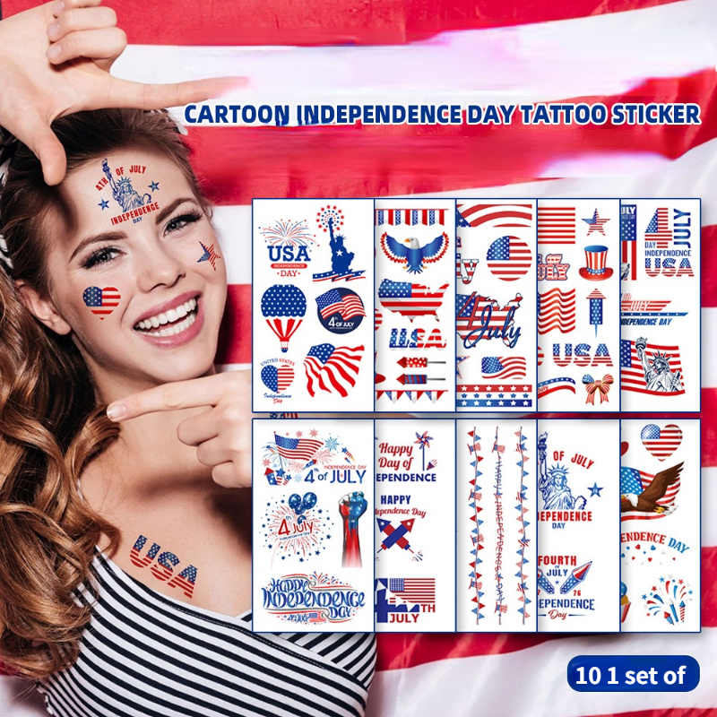  8Pcs Independence Day Nail Stickers American Flag Stickers for  Nail Art Self Adhesive Patriotic Decorations USA Heart Design Nail Supplies  America 4Th of July Nail Decals DIY Nail Art Accessories 