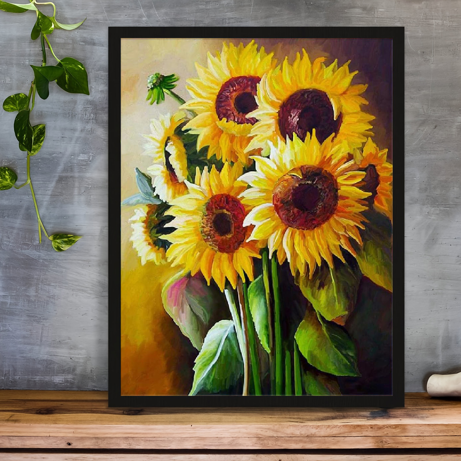 Diy Diamond Painting Decoration Sunflower Diamond Art Mosaic - Temu