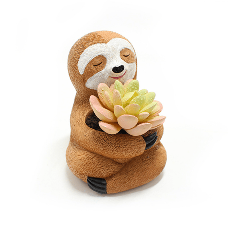 Sloth Statue Succulent Planter Pot Cute Sloth Gifts - Temu