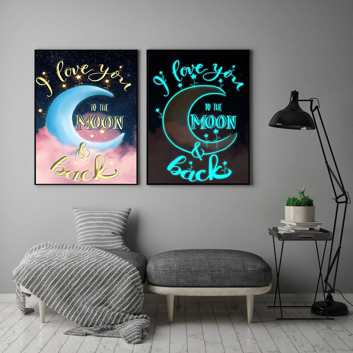 Love You To The Moon And Back Stitch - 5D Diamond Painting 