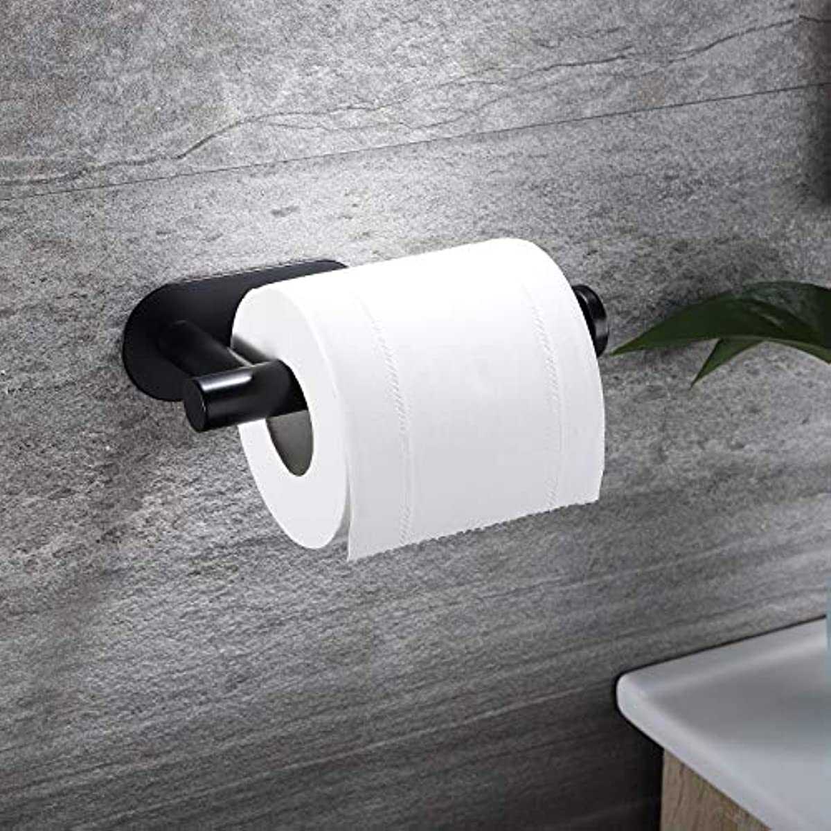 Kitchen Toilet Paper Holder Roll Rack Wall Bathroom Tissue Self