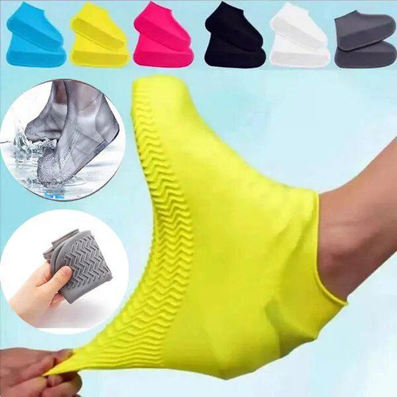 

Silicone Outdoor Shoe Cover Latex Cycling Rain Boot Cover Reusable Dust Cover Waterproof Thick Non-slip Wear-resistant Foot Cover