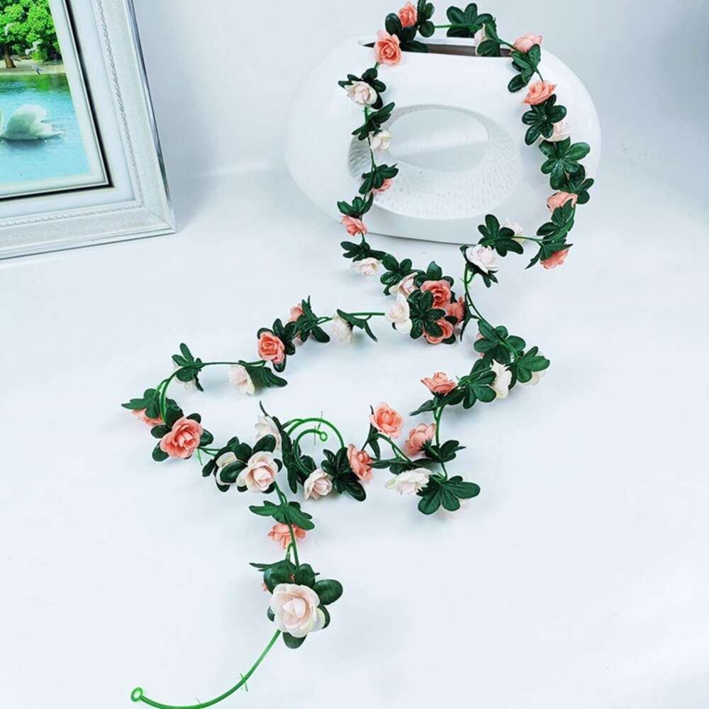 1pc, Vite Rose Artificiali Vite Fiori Verde Ghirlande Piante Finte  Ghirlanda Appesa Cucina Casa Giardino Ufficio Decorazione Parete Nozze, Acquista Ora Offerte A Tempo Limitato