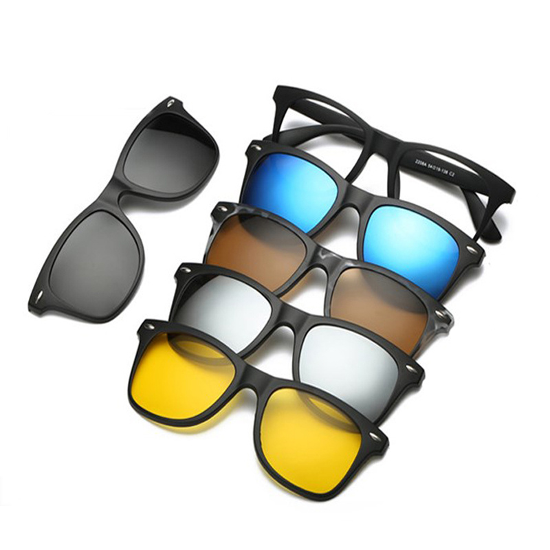 Polarized Clip-On Flip Up Sunglasses for Men with Case
