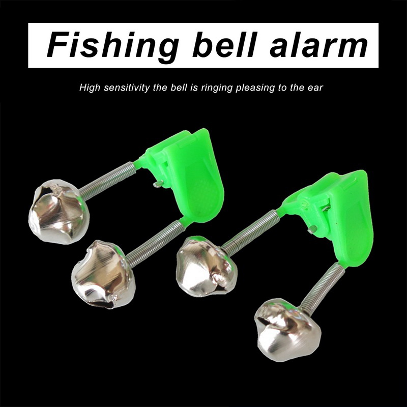 10Pcs Fishing bite alarms fishing rod stalk bells clamp tip