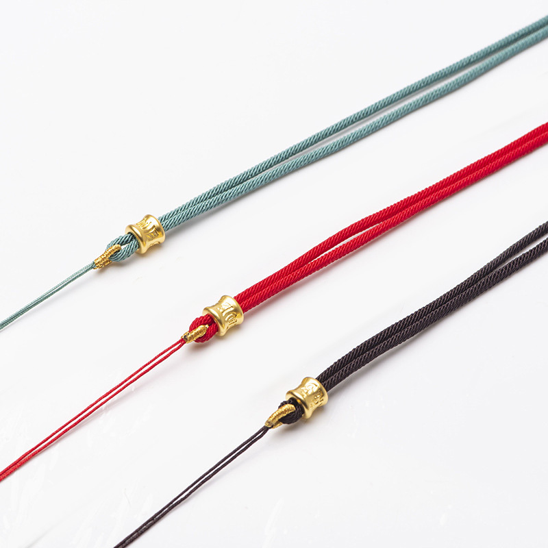 Red necklace hang string cords for jade finished adjustable necklace string