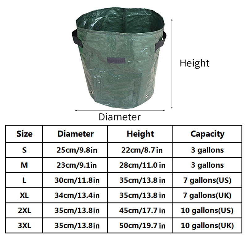 Potato Grow Bag Pe Vegetable Grow Bags With Handle Thickened Growing Bag  Vegetable Onion Plant Bag Outdoor Garden Pots - Temu United Arab Emirates