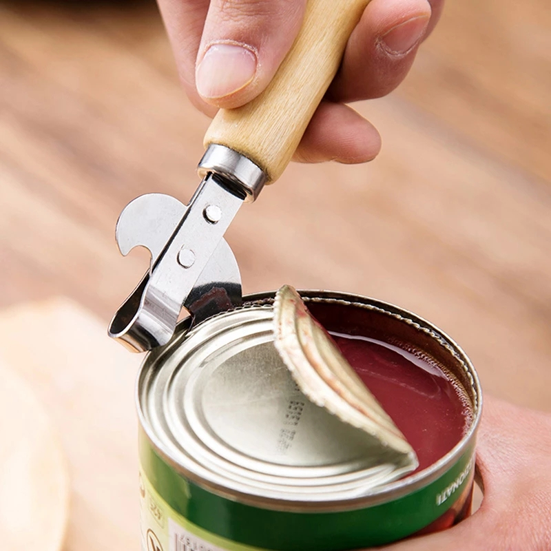 Portable Stainless Steel Manual Tin Can Opener Bottle Jar Beer Opener 