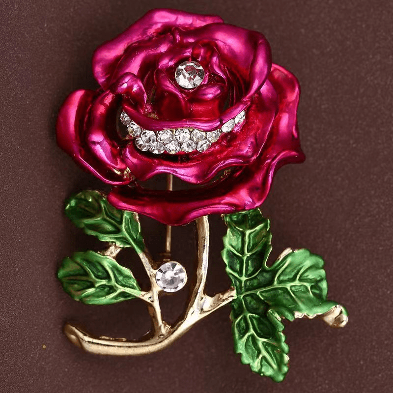 MLEPUS Lavender Flower Brooch Crystal Rhinestone Tulip Brooch Elegant Accessories Jewelry Women Brooches and Pins Fashion Jewelry Wedding Flowers Lapel Pin