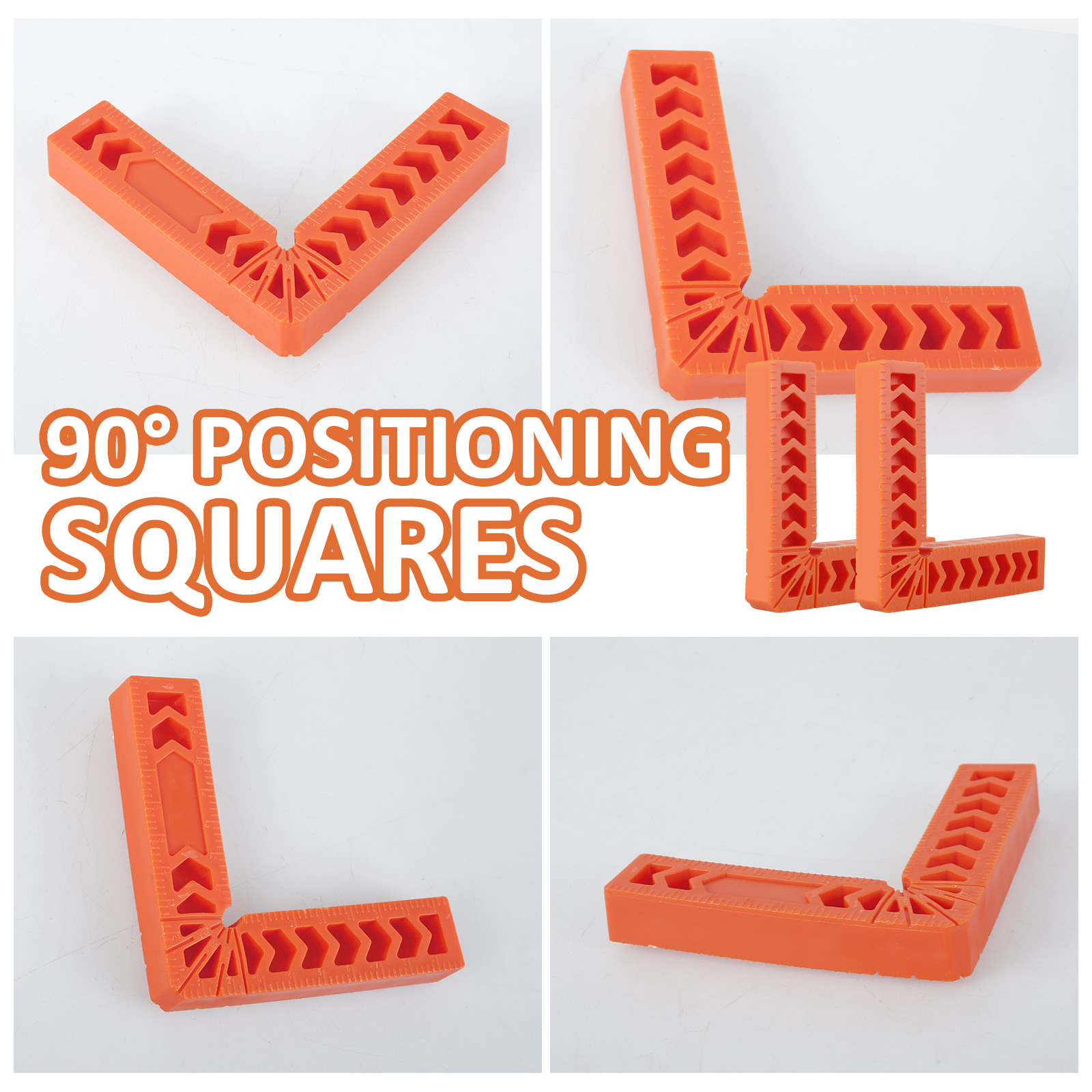 8pcs 90 Degree Positioning Squares 4 Inch 3 Inch Right Angle Clamps  Reusable Plastic L Type Fixing Clamp Durable Corner Clamping Woodworking  Tool For Picture Frame Cabinet Drawer