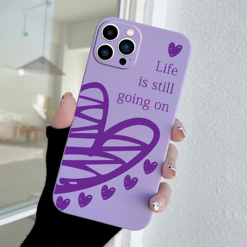 Lavender Heart Phone Case - Fits iPhone 12/12 Pro