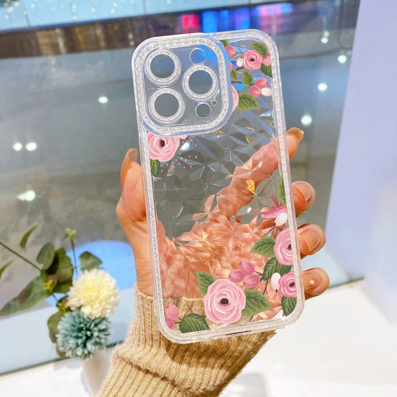 A Bling Transparent Silicon Phone Case For,iphone14/14plus/14pro