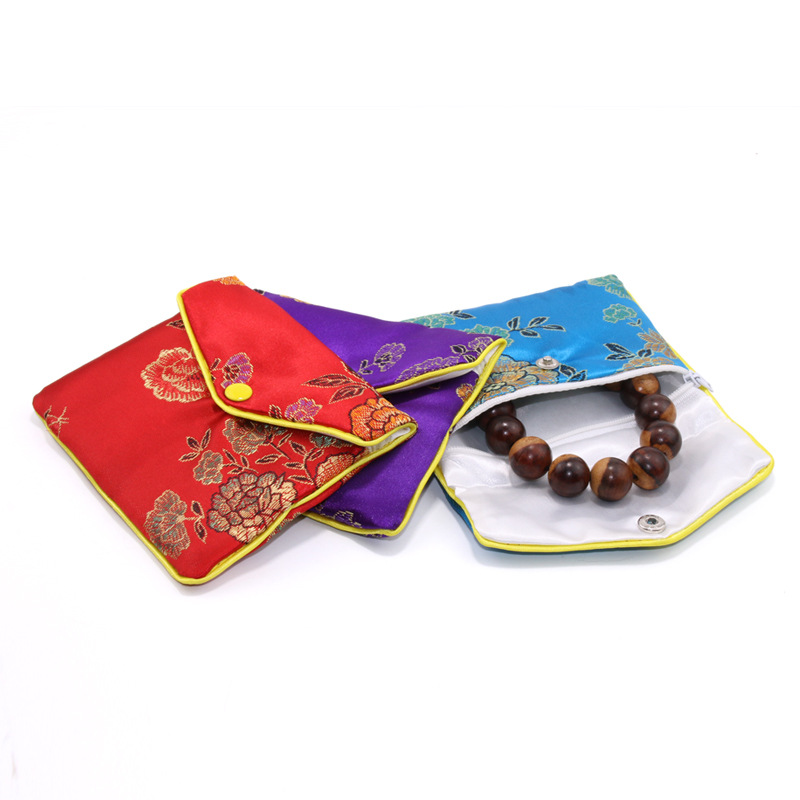 handrong 30pcs Silk Coin Bags Brocade Coin Bags Pouches Jewelry Gift Bag Candy Sachet Pouch Small Chinese Embroidered Organizers Pocket for Women