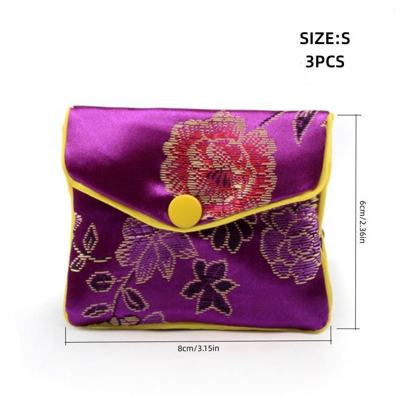 handrong 30pcs Silk Coin Bags Brocade Coin Bags Pouches Jewelry Gift Bag Candy Sachet Pouch Small Chinese Embroidered Organizers Pocket for Women