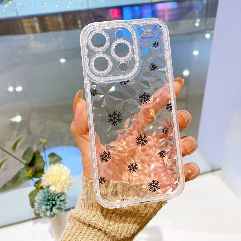 Small Snowflakes Clear Phone case
