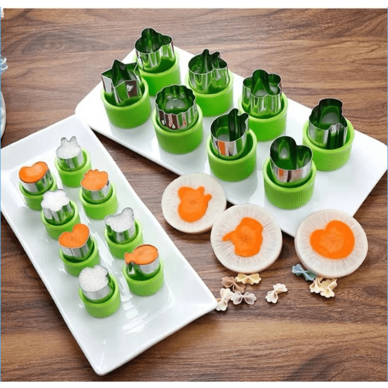 Rice Vegetable Fruit Cutter Mold 12pcs/set Stainless Steel Cake