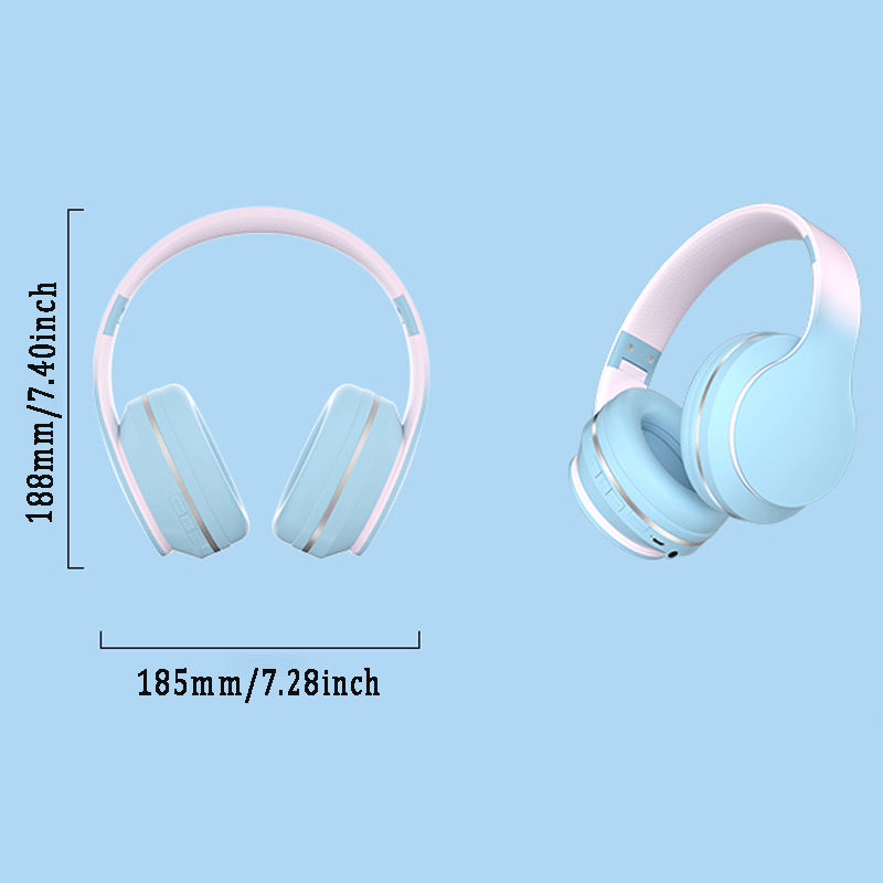 Auriculares inalámbricos plegables con Bluetooth 5,0 para niños y niñas,  cascos de graves HIFI estéreo