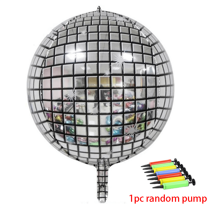 20pcs 22inch 4D Disco Metalic balloons shiny Foil balloon Wedding Decor 80s  90s Retro Popular Party Decor Rock and Roll Looks