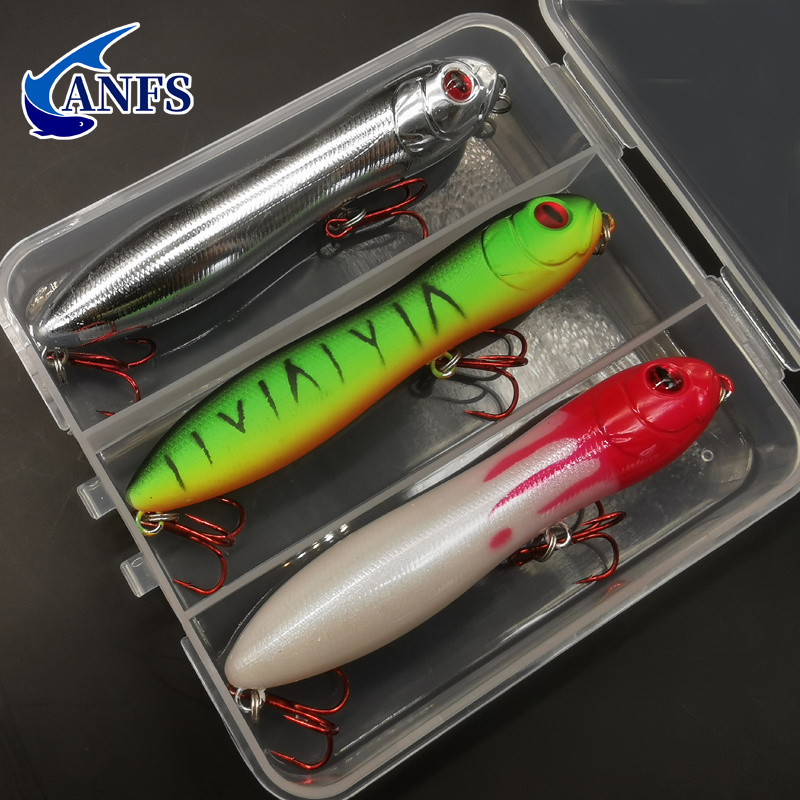 Topwater Fishing Lure Pencil Popper Floating Bait Freshwater