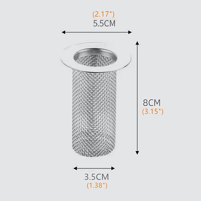 KEUSN Bathroom Sink Drain Strainer Stainless Steel Floor Drain Filter Mesh  Basket Filter Hair Trap Anti Clog Slag Strainer