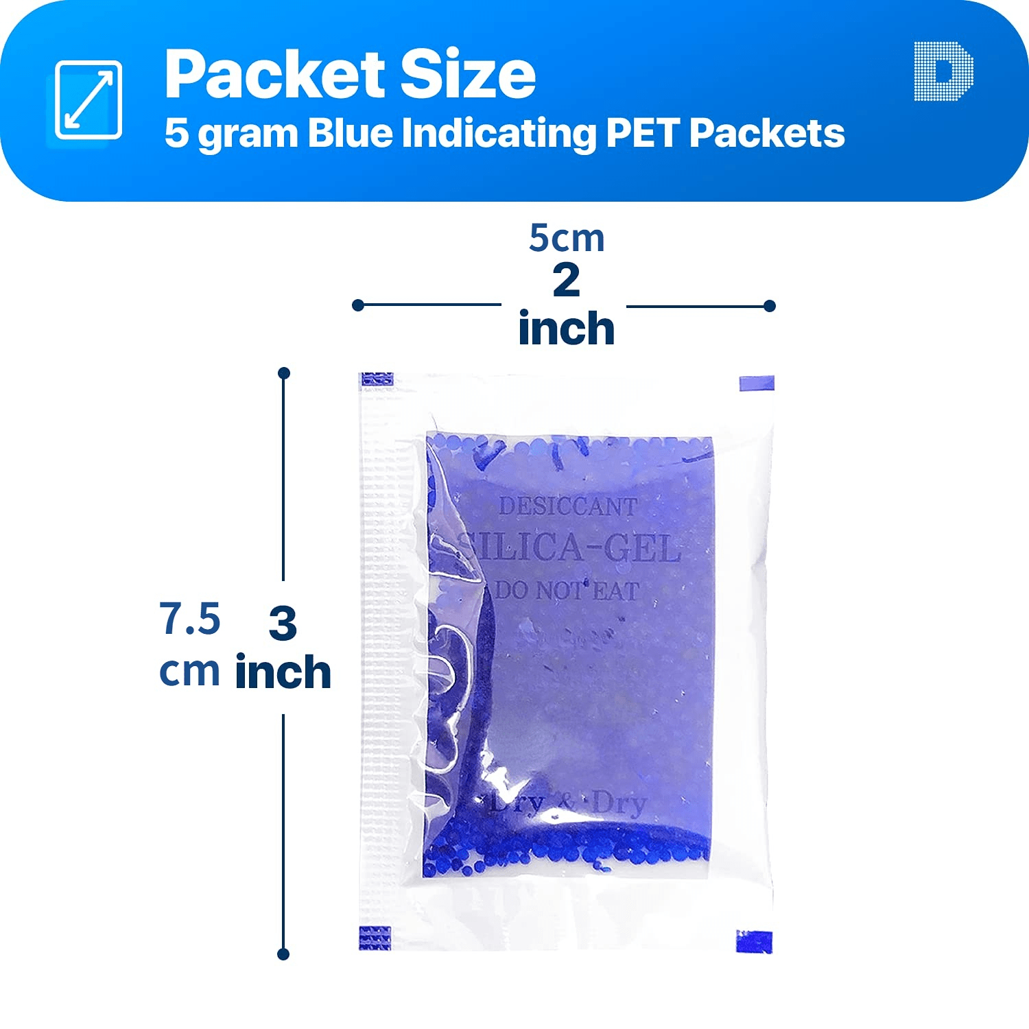Moisture Indicating Silica Gel Desiccant Bags