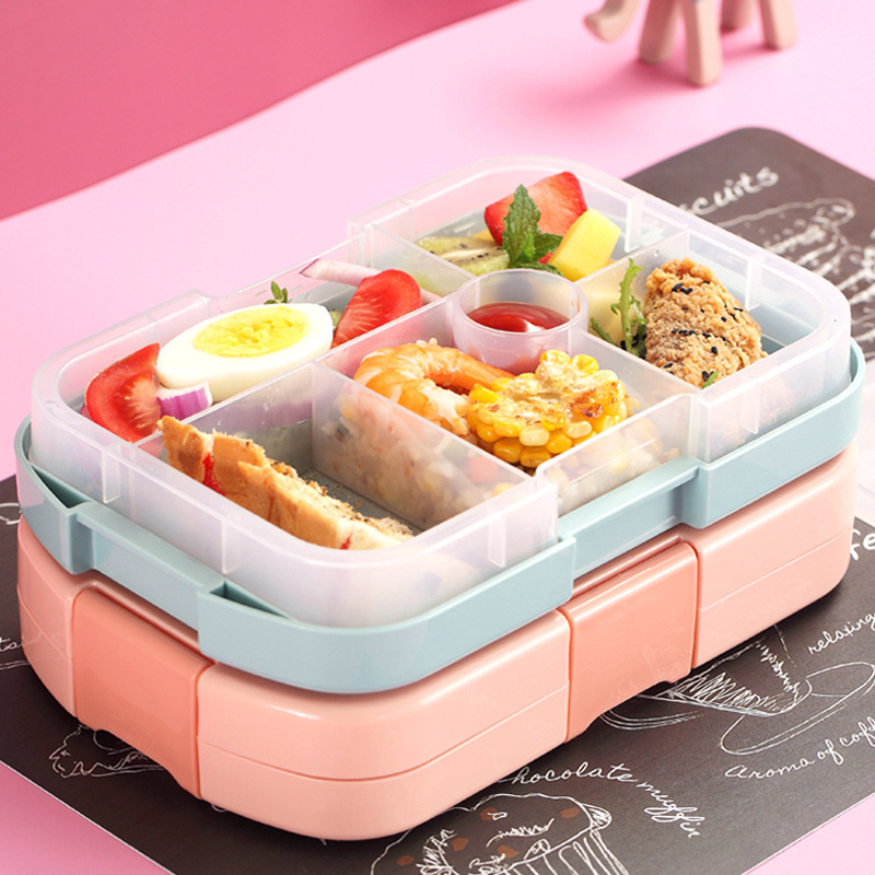 Upgrade Your Lunchtime With This Reusable, Cartoon-graphic Divided Lunch Box!  - Temu