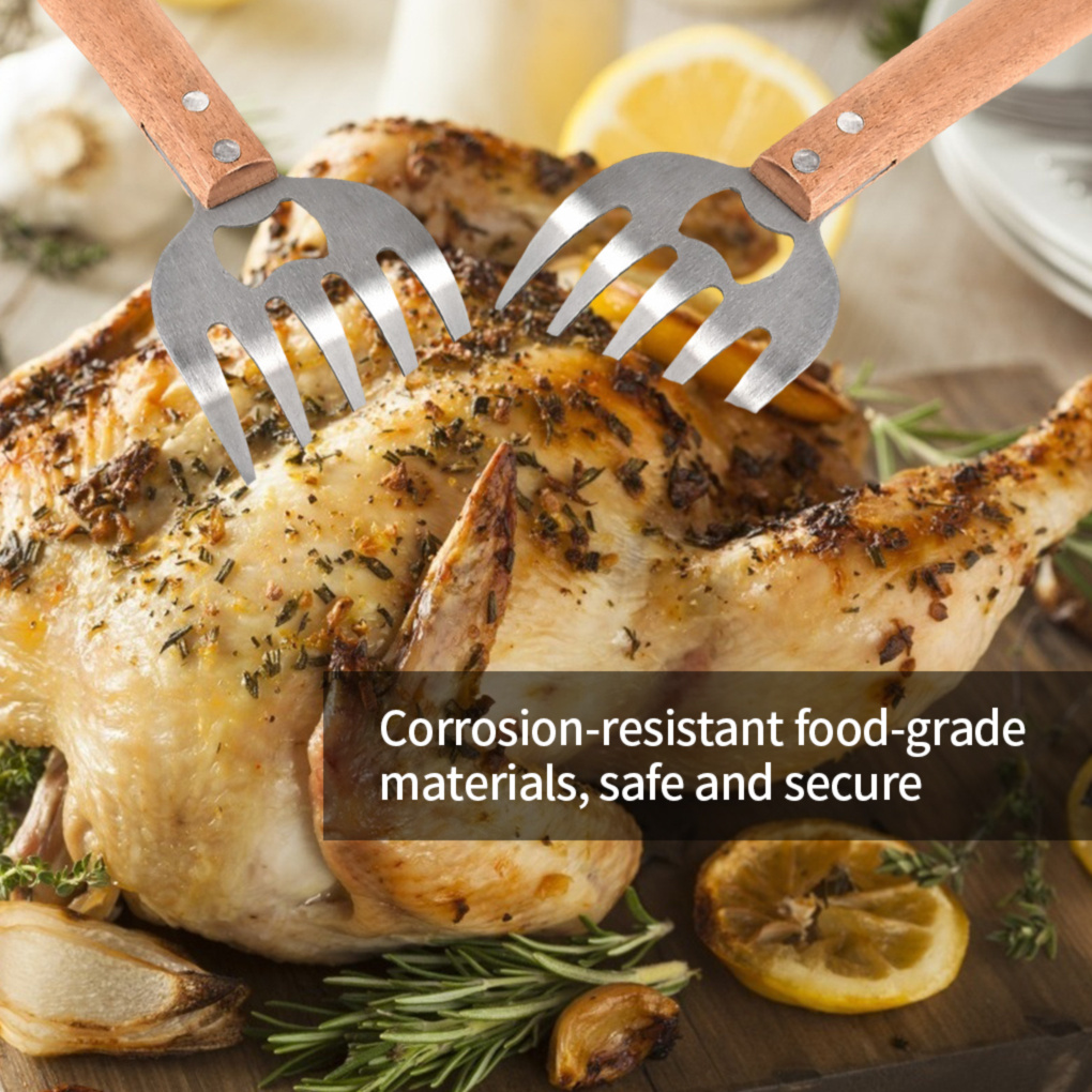 Stainless steel cooked food divider turkey fork meat divider BBQ