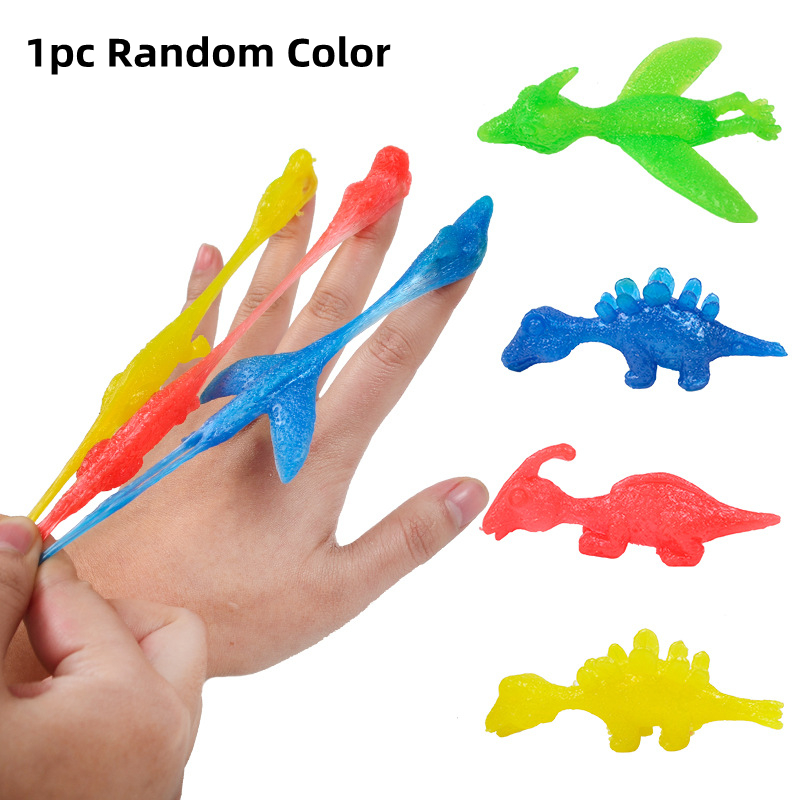 1/5/10PCS dinosaure catapulte doigt jouets extensibles jouet d'éjection de  doigt pour farces de bureau