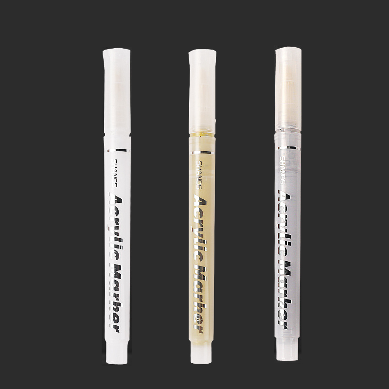 Ensemble de stylos de peinture permanents blancs, 3 pièces, pour  fabrication d'acrylique, pour bois, roche