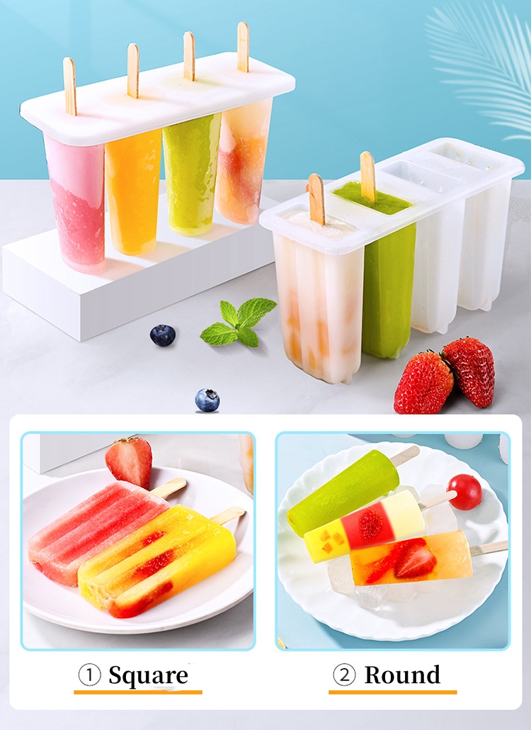 SET OF 4PC PLASTIC POPSICLE MOLDS -48