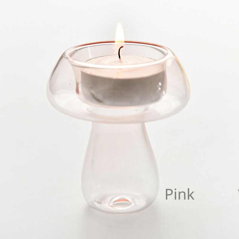 Cute Mushroom Candle Holder , Candle Holders for Centerpiece Table Decorations, Decorative Stand for Tealight Candles,Votive Candles,Suitable for