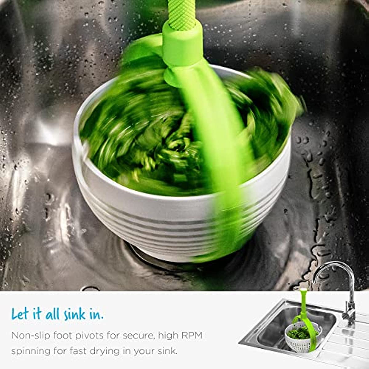 Collapsible Salad Spinner - Non-scratch Nylon Spinning Colander With  Easy-to-use Handle - Temu Croatia
