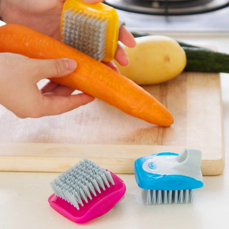 Vegetable Brush Set, Potato Scrubber Brush, Vegetable Brush Scrubber for  Food, Carrots Pattern Flexible Bendable Cleaning Tools for