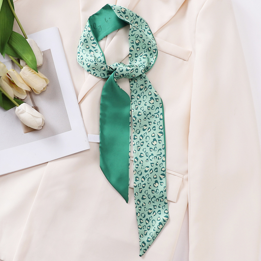 Trendy Print Skinny Scarf Elegant Twilly Scarf Long Ribbon Neck Tie Women  Hair Ribbon Wrist Wraps Neckerchief - Temu