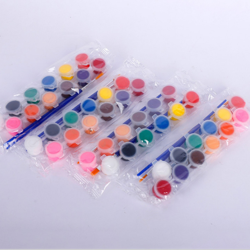 280 Pcs Mini Acrylic Paint Set, for Kids Adults Washable 12 Colors Washable Acrylic Paint Strips with Paint Brushes Craft Paint Kids Paint Set