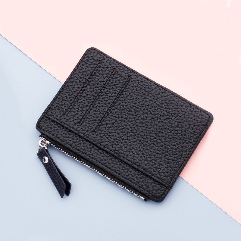Multi-slot Wallet PU Leather Bag Credit Card Bank Card Holder With Zipper  Woman Men Unisex Clutch Purse Long Wallet Card Organizer
