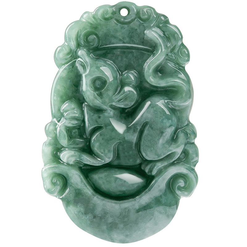 Puzzle — Jade stone pendant necklace