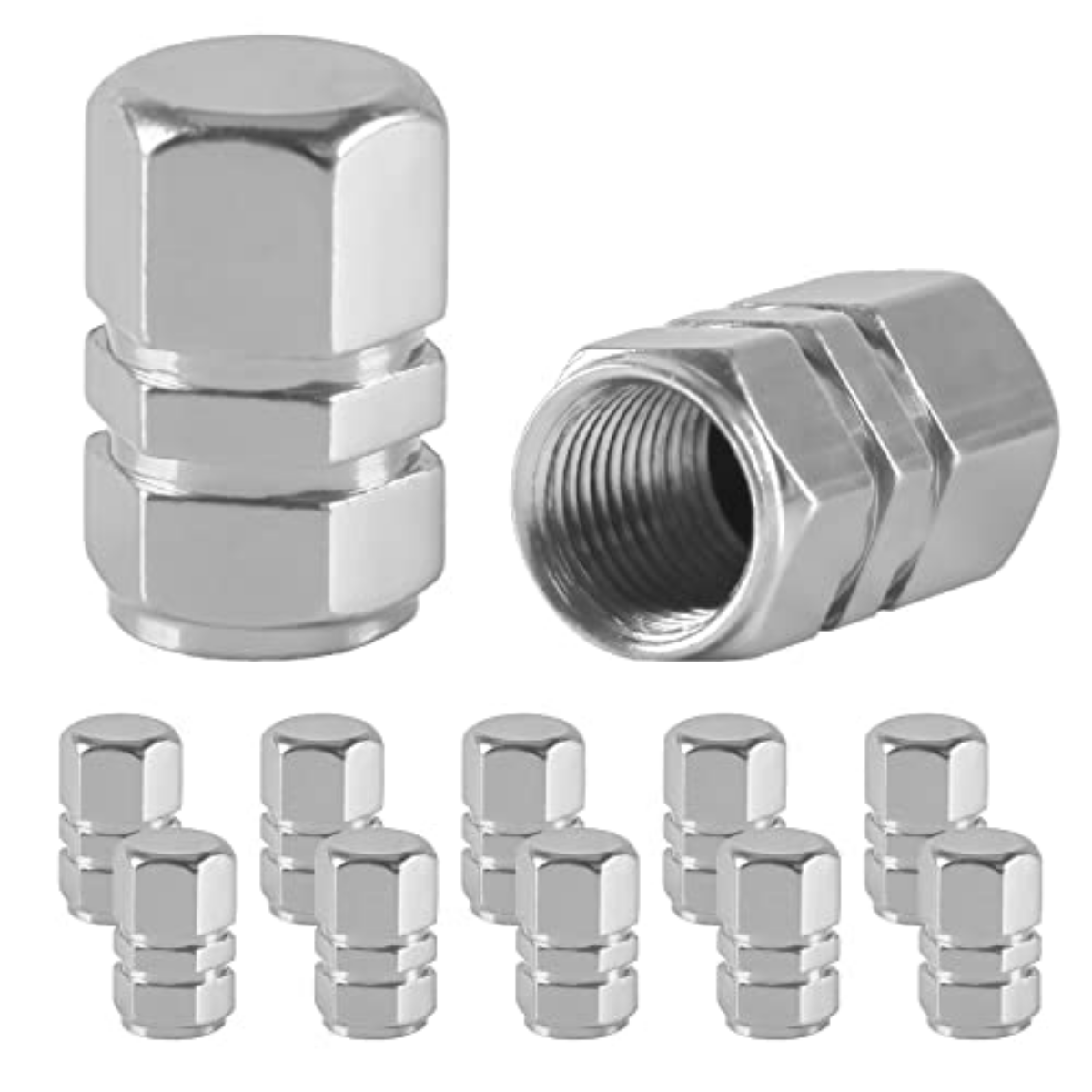 JEEP bouchons de valve, couvercles de valve argent/chrome