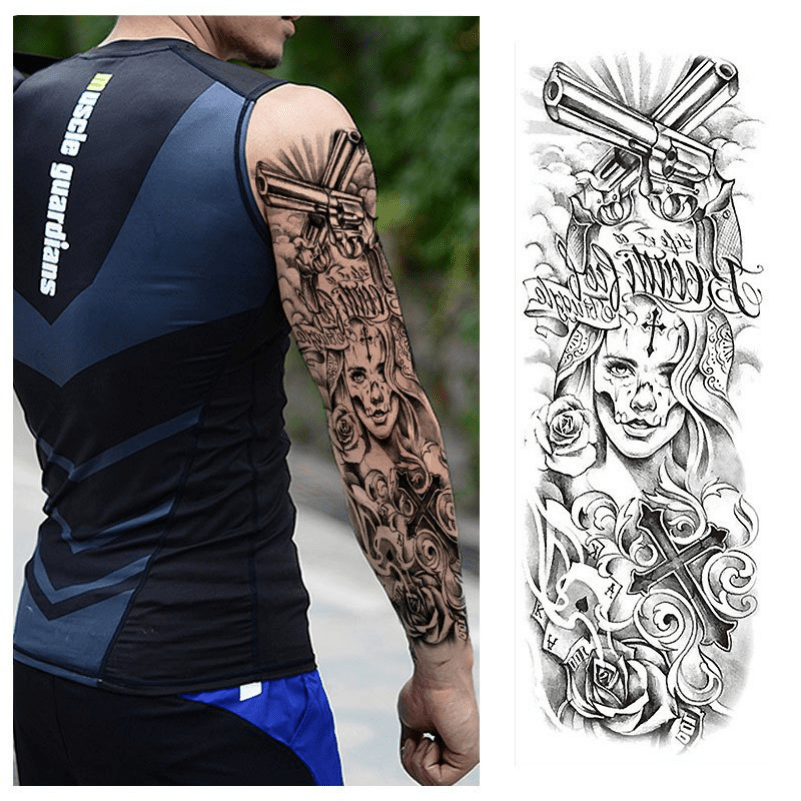 Stencil Paper for Tattooing 6Pcs Unisex Temporary Fake Slip On Tattoo Arm