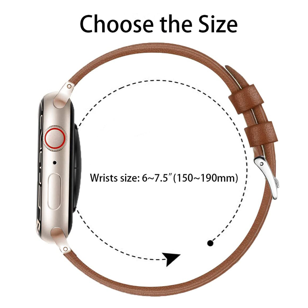 Single Tour for Apple Watch band 44mm 40mm 45mm 41mm 49mm 42mm 38mm Genuine  Leather bracelet iWatch series 7 3 se Ultra 8 strap