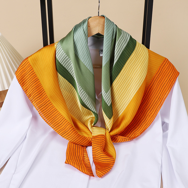 Graphic Bandana Casual Silk Neckerchief Scarf Head Wrap Bag Handle Charm