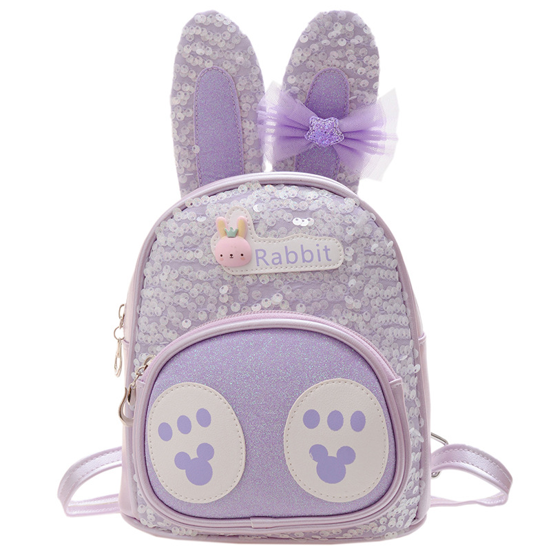 Rabbit Pattern Backpack With Long Ears Lightweight Small Travel Backpack