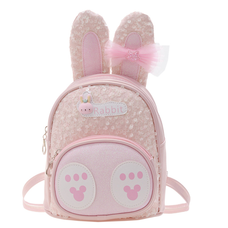 Rabbit Pattern Backpack With Long Ears Lightweight Small Travel Backpack