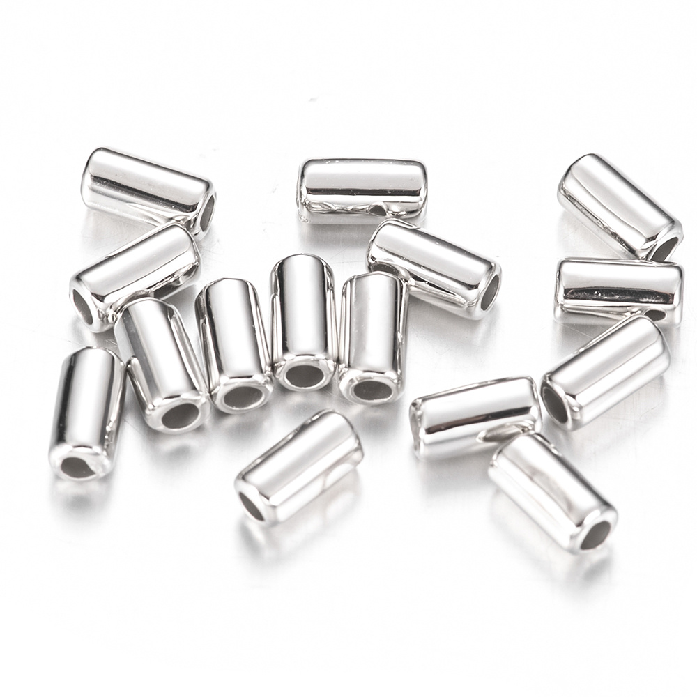 100pcs Random Color Cylinder Tube Beads Loose Spacer Ccb Beads For Findings Making Bracelet Needlework