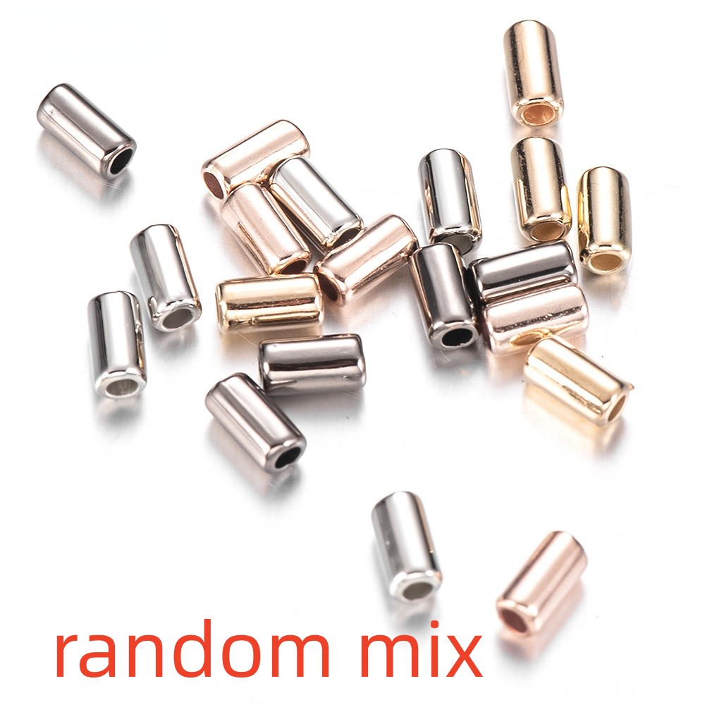 100pcs Multicolor Cylinder Tube Beads for Jewelry Making