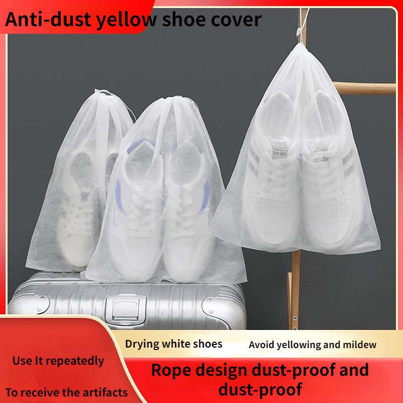 12 Pcs Travel Shoe Bag Non Woven Fabric Storage Bags Dust Bags for Purses  and Handbags Storage, Shoe Travel Bags for Packing, Home Closet Organizer  Dust Cover - Gray 